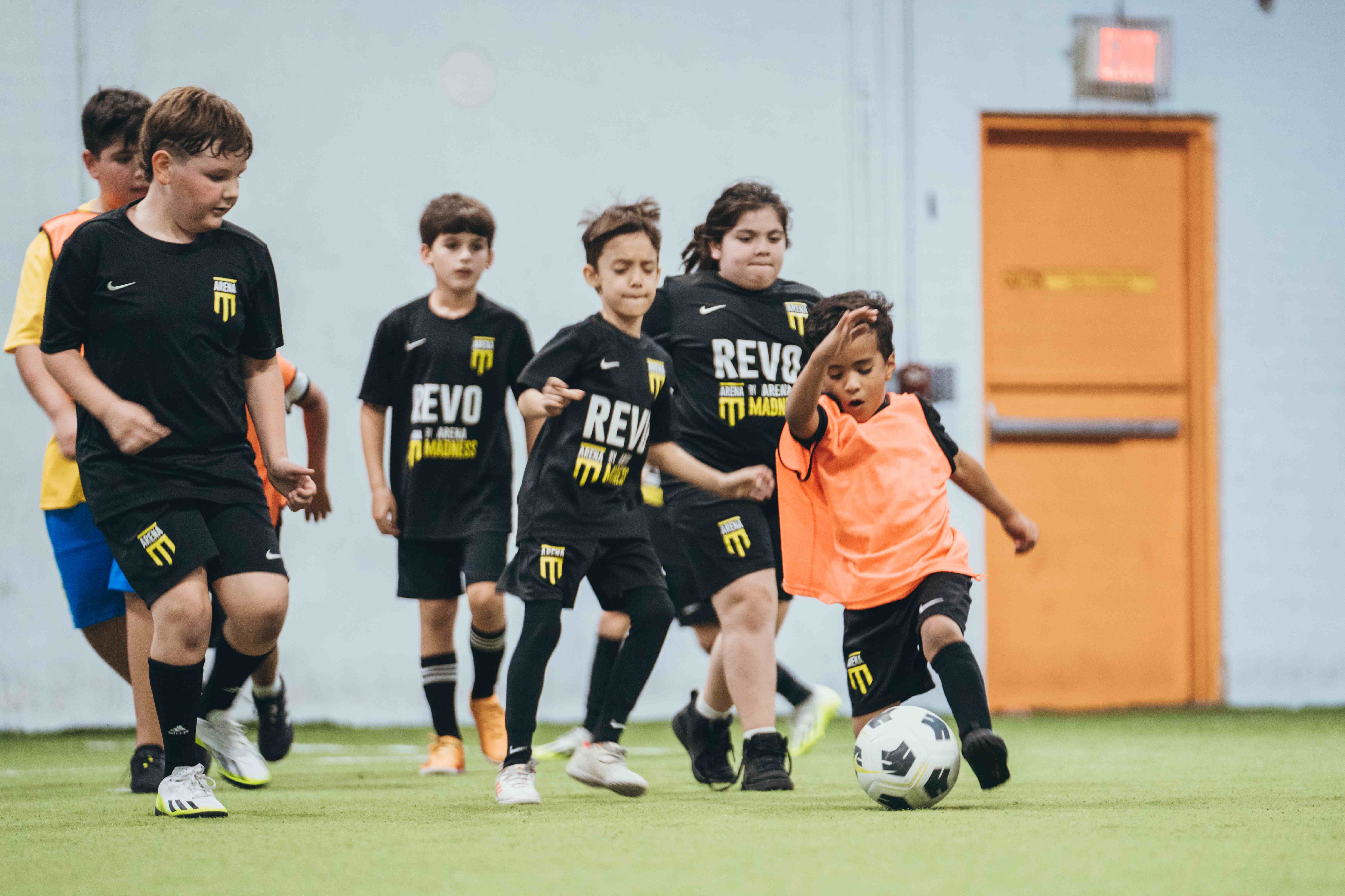 Young Soccer Players at Camp